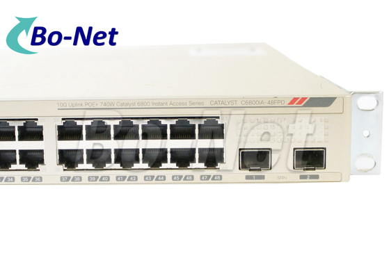 740W Cisco Fiber Optic Network Switch C6800IA-48FPD 6800 Instant Access 48 Port 1G